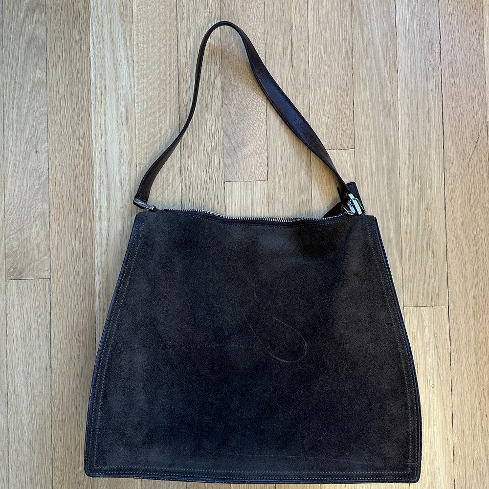 Coach 6144 Vintage Monterey Zip Top Suede Hobo Bag